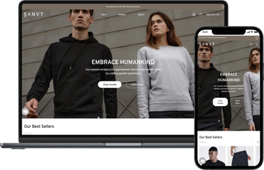SANVT logo from shoplab's Shopify e-commerce project showcase